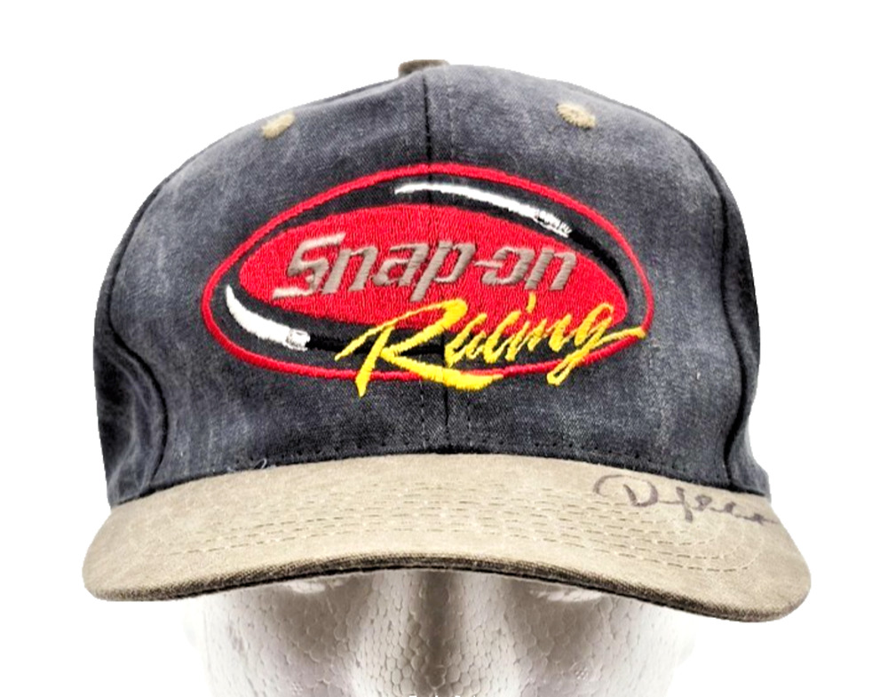 VTG Snap-on Racing Cap Hat Autographed Snapback Embroidered
